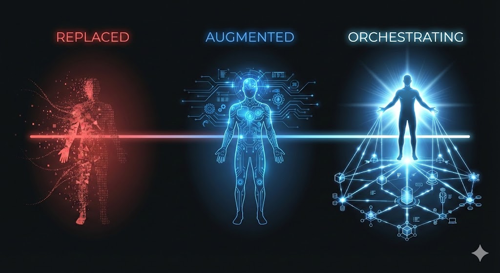 The Three Positions Framework - Replaced, Augmented, Orchestrating