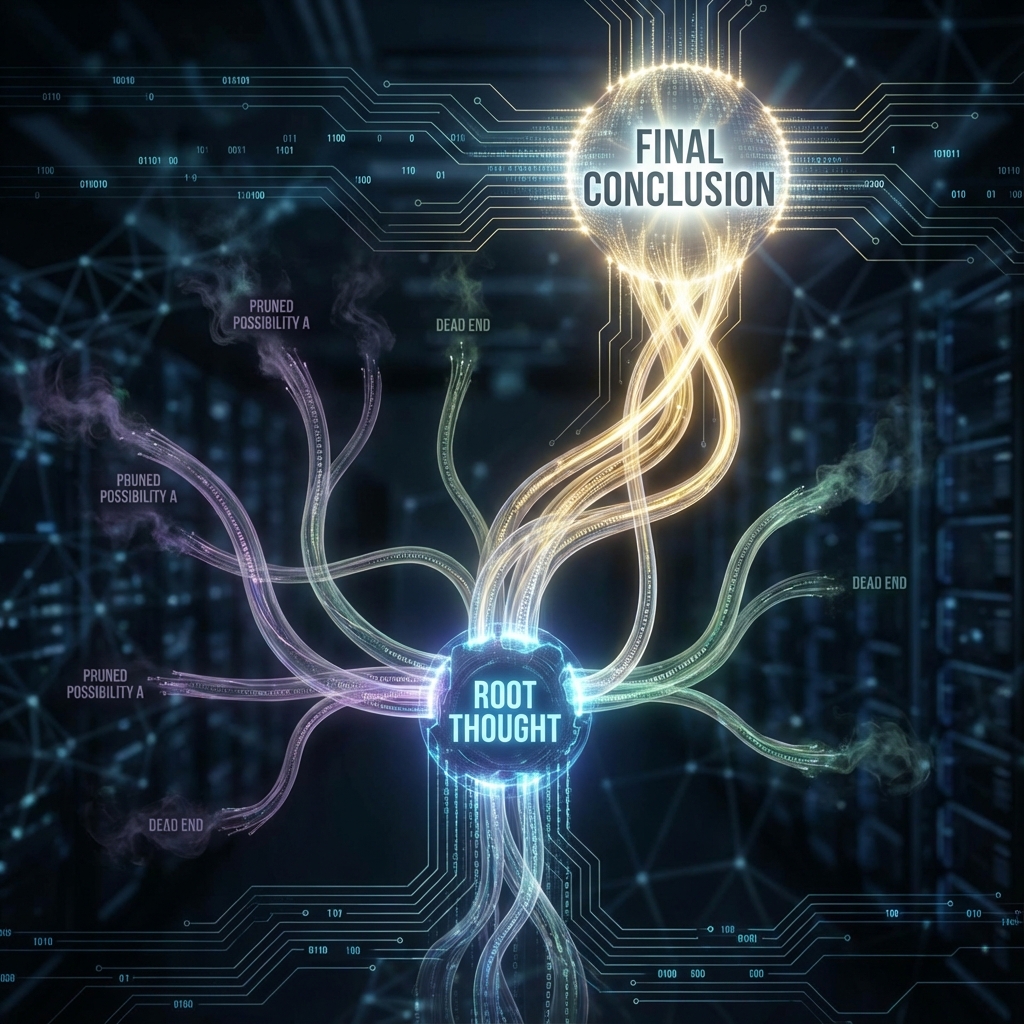 Tree of Thoughts: exploring multiple reasoning branches and pruning dead ends