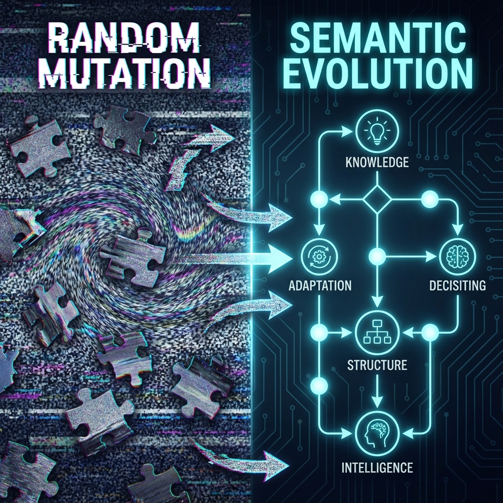 Random Mutation vs Semantic Evolution
